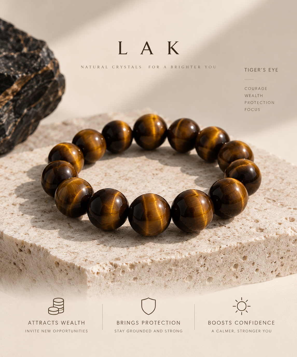 LAK — AUREUS | Tiger’s Eye Bracelet