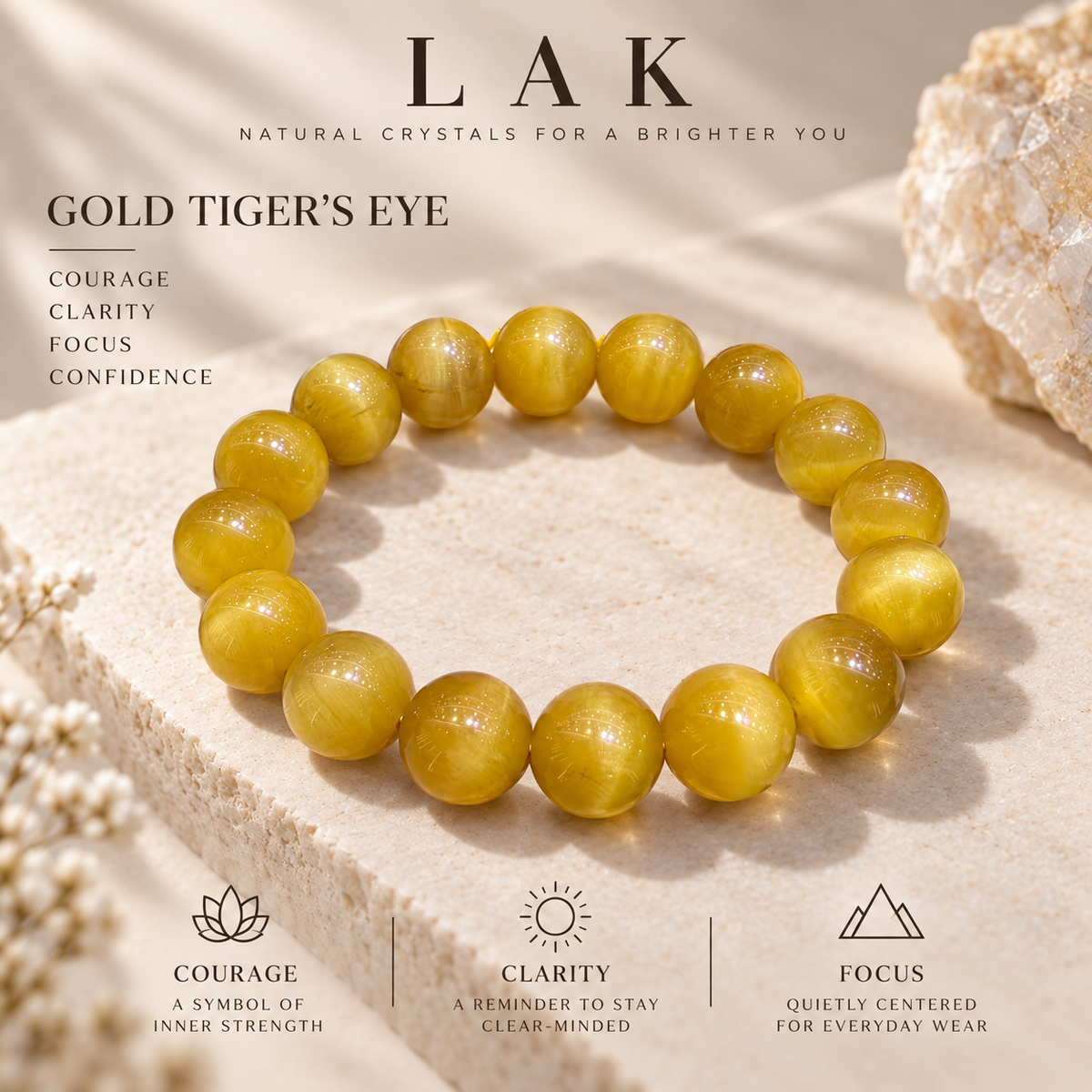 LAK SOLARIS Golden Tiger’s Eye Bracelet